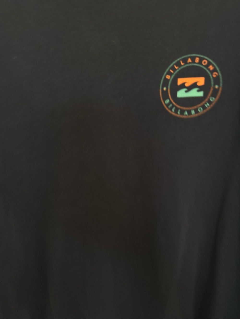 Billabong Black Short-Sleeve Tee with Orange and Teal Logo